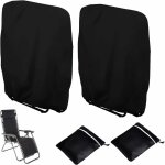 2pcs housse de protection pour chaise longue pliante, coupe - vent anti - uv imperm�able housses pour ...