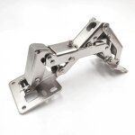 2pcs hydraulique r�glable charni�re, porte d'armoire sans cadre cach� soft close charni�re en acier nickel� ...