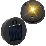 2pcs lampes solaires de rechange, 7cm lampion solaire exterieur avec led claires remplacement de couvercles ...