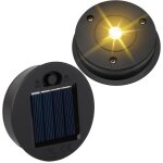 2pcs lampes solaires de rechange, 7cm lampion solaire exterieur avec led claires remplacement de couvercles ...