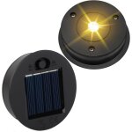 2pcs lampes solaires de rechange, 7cm lampion solaire exterieur avec led claires remplacement de couvercles ...