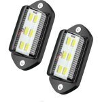 2pcs led eclairage plaque immatriculation �tanche 6 smd led feux arri�re lampe de plaque d?immatriculation ...