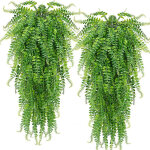 2pcs lierre artificiel guirlande 90 plante artificielle exterieur fausse plante grimpante vert decoration ...
