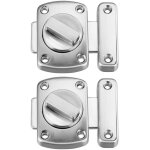 2pcs loquet verrou porte coulissante acier inoxydable, serrure de salle verrous de s�ret� � bouton loquet ...