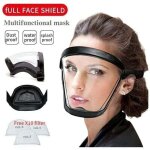 2pcs masque facial transparent bouclier intgral lunettes de scurit masque de protection des yeux coupe ...