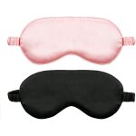 2pcs masques pour les yeux en soie de sommeil masque pour les yeux doux masque de sommeil en soie naturelle ...