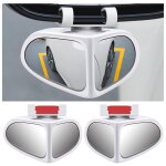 2pcs miroir d'angle mort 2 en 1 pour voiture, 360 degrs de rotation rglable grand angle rtroviseur, ...