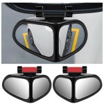2pcs miroir d'angle mort 2 en 1 pour voiture, 360 degrs de rotation rglable grand angle rtroviseur, ...