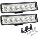 2pcs phare de travail led 15cm 6'' 18w projecteur led 12v 24v etanche ip67 spot feux antibrouillard pour ...