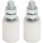 2pcs poulie de porte coulissante, roulettes pivotantes, roue avec roulements � billes, plaque de guidage, ...