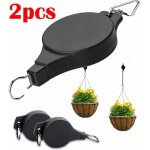 2pcs poulie r�tractable panier suspendu tirer vers le bas cintre jardin pots de plantes crochet