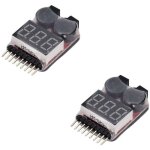 2pcs rc lipo batterie moniteur alarme testeur checker basse tension alarme buzzer avec indicateur led ...