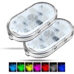 2pcs rgb �clairage int�rieur de voiture, interrupteur tactile lampe voiture int�rieur, led voiture interieur, ...