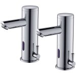 2pcs robinet infrarouge electronique eau froide et chaude mitigeur automatique laiton chrome robinet ...
