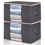 2pcs sac de rangement, grande housse de rangement sous le lit, pour oreillers de v�tements de couette(60x40x35 ...
