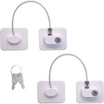 2pcs s�curite fen�tre enfant, entreb�illeur de fen�tre pvc sans percer, auto - adh�sive serrure de porte ...