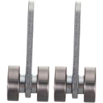 2pcs sliding door roller double bearing hanging wheel for cupboard door garage heavy duty rail wheels ...