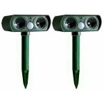 2pcs solaire r�pulsif chat r�pulsif effaroucheur double ultra dissuasif jardin animal chaser -