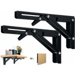 2pcs support d' �tag�res pliable 400mm �querre pliante �tag�re murale support pliante robuste noir support ...