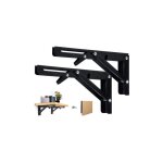 2pcs support d' tagres pliable 400mm querre pliante tagre murale support pliante robuste noir support ...