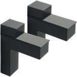 2pcs support d'�tag�re en verre support de tablette r�glable et adaptable d'�paisseu pour salle de bain, ...