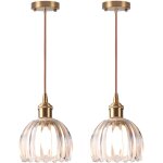 2pcs suspension luminaire en verre plafonnier d'intrieur vintage lustre rtro suspension moderne en ...