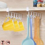2pcs tasse tasses verres de rangement crochets ustensiles de cuisine cravates ceintures et charpe accrocher ...