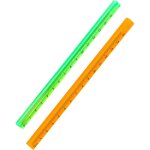 2pcs transparent r�gle de lieu de culte mesure de dessin outil n'est pas facilement d�formable color� ...