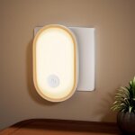 2pcs veilleuse bb, veilleuse prise lectrique avec capteur de crpuscule et luminosit rglable et ...