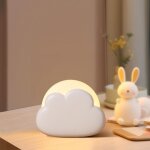 2pcs veilleuse nomade portable, veilleuse nuage rechargeable pour allaitement, veilleuse bb lampe chevet ...