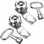 2pcs verrou de bo�te aux lettres clef triangle de compteur �lectrique � gaz avec cl� triangulaire, serrure ...