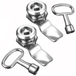 2pcs verrou de bo�te aux lettres clef triangle de compteur �lectrique � gaz avec cl� triangulaire, serrure ...