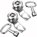 2pcs verrou de bo�te aux lettres clef triangle de compteur �lectrique � gaz avec cl� triangulaire, serrure ...