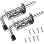 2pcs verrou porte de garage serrure portail verrou de porte serrure de porte abri de jardin verrou ressort ...