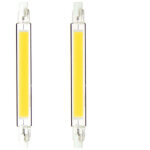 2pcs xanlite - ampoule led crayon, culot r7s, 10, 5w cons. (65w eq. ), lumi�re blanc chaud - alr7s870 ...