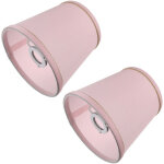 2pi�ces abat - jour tissu rose poudr� lot pour lustre applique ou cand�labre couvercle de lampe de plafonnier ...