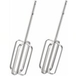 2pi�ces accessoires pour batteur � main acier inoxydable fouets �lectriques universels pour m�langer ...