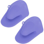 2pices gants de cuisine en silicone, rsistants  la chaleur, mini - gants de four paissi, anti - brlure(vi ...