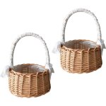2pi�ces petites corbeilles osier avec anse paniers en rotin avec anses panier de mariage en paille panier ...
