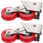 2pi�ces roulettes doubles renforc�es pour portes coulissantes verre galets de guidage pour fen�tres et ...