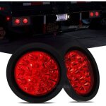 2x 24v tanche camion remorque rond feu arrire frein rouge led feu arrire pour jeep pickup camion bateau ...