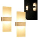 2x applique ext�rieur module led lampe int�rieure eclairage mural ext�rieur blanc chaud 12w