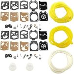 Vurahome - 2x carburateur membrane joint r�paration kit remplace mcculloch 247260 et 3x tuyaux(2mmx3. ...