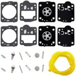 Vurahome - 2x carburateur membrane avec tuyau pour husqvarna 235 236 240 435 tron�onneuses remplace zama ...