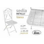 2x chaise de jardin pliante blanche cm 40 x 93 h