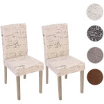 2x chaise de s�jour littau - tissu gris, pieds: structure ch�ne