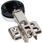 2x charni�re � bras court pour portes pivotantes �paisseur verre 4 - 6mm angle 95� id�al caravane meuble ...