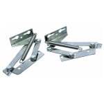 2x charni�re ferrure de levage 75� � ressort 140n pour porte pliante droite et gauche en acier nickel� ...