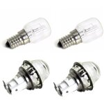 2x e14 haute temprature ampoule 500 degrs 25w halogne bulle four ampoule avec couvercle en verre  ...