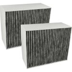 2x filtres � charbon actif compatible avec siemens lf959re50 / 01, lf959rb51b / 02, lf959rb51b / 01 hotte ...